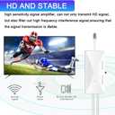 TV Antenna Amplifier, Antenna Signal Booster, 25dB High Gain Powerful Digital Antennas Booster, Adjustable Reception Range, Suit for All TV Antennas (WHITE32)