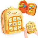 COUOMOXA Duck Baby Music Toy for Toddler: 1-3 Years Old Kids Sensory Busy Board - Montessori Early Educational Toy for 9-12-18 Month Age Travel Game - Christmas Birthday Gift for Boys Girls