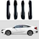 Door Handle Covers Trim Compatible with 11th Gen Civic Accessories, for Honda Civic 2022 2023 2024 2025, Accord/CR-V/HR-V 2023 2024 2025 with Smart Auto Lock - Glossy Black Car Decoration