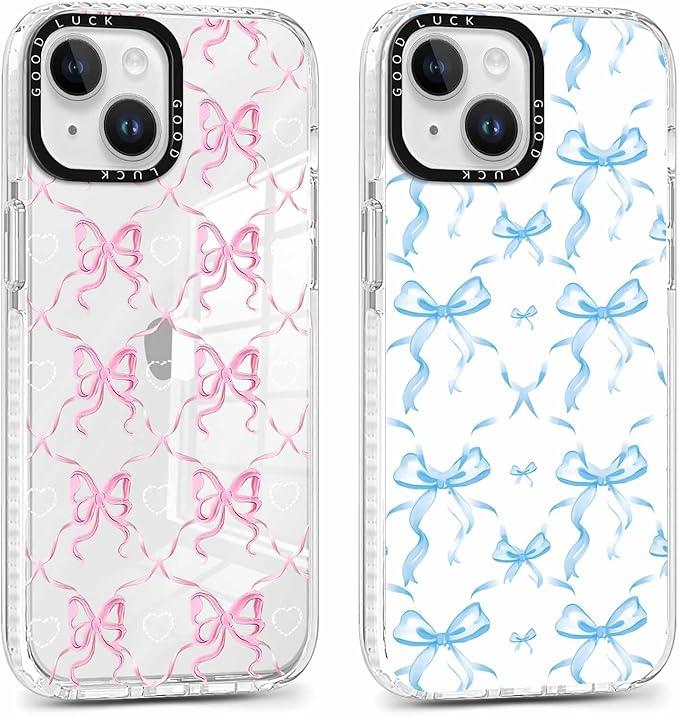 Case iPhone 15 2 Pack Pink, Blue