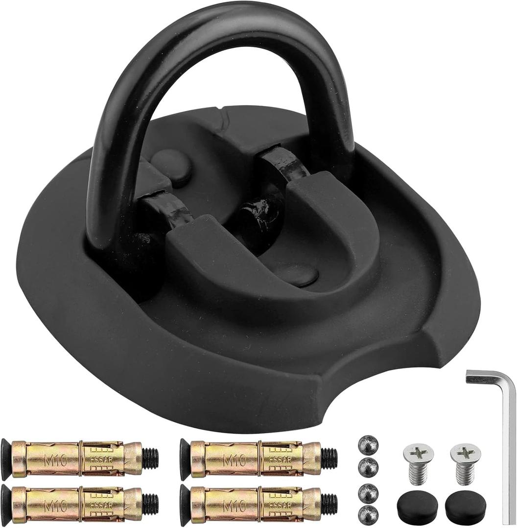 EYPINS Security Ground Anchor, Heavy Duty Alloy Steel Anti-Theft Floor Wall Anchor Lock for Motorcycle, Bicycle, Scooter, Chain Lock,Outdoor Indoor Concrete Brick Surfaces Installed
