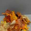 DearHouse 2 Pack Fall Maple Leaf Garland - 5.9Ft/Piece Hanging Vine Artificial Autumn Foliage for Thanksgiving, Home, Wedding, Fireplace, Party, Christmas Decor (Light Orange)