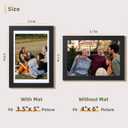 10 x HappyHapi 4x6 Picture Frames Set of 10, Tabletop or Wall Display Pictures 3.5x5 with Mat or 4x6 Without, Multi Photo Frames Collage (Black)