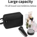 Travel Toiletry Bag, Small Cosmetic Bag, Hanging Water-Resistant Organizer for Men & Women, Ideal for Makeup, Shaving Kit, Gym Essentials & Travel Accessories (Black)