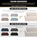 PrinceDeco Couch Covers for 3 Cushion Couch Sofa Pet Friendly Extra Large Couch Cover for Oversized Sofa Washable Furniture Protector Fitted Sofa Slipcovers Stay in Place(XL Sofa, Ivory)