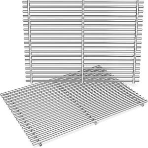 QuliMetal 18.75" Grill Grates for Weber Genesis II 300 & GS4 Genesis II LX 300 Series Gas Grills, Genesis II E&S 310 315 320 325 335, Genesis 2 Parts Replacement for Weber 66095, Stainless Steel