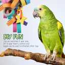 Skyygemm 180 Pcs 1.85 Inch Bagels Bird Toys for Parrots Cardboard Bird for Chewing Shredding Foraging Play Foot Wooden Parrot Toys for Medium and Large Macaws Cockatoos