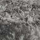 Yimobra Bathroom Rugs Non Slip Washable, Ultra Soft and Water Absorbent Bath Mats, Plush Fluffy Shower Mat Outside, Microfiber Thick Matts for Bathroom Floor/Sink, 24x17, Light Gray and White