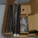 KAMANINA Bronze Curtain Rods for Windows 48 to 84 inch, 1 inch Adjustable Decorative Curtain Rod 32 to 86 inch (2.6-7.1ft), Single Drapery Rod with Twisted Cage Ends