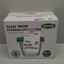 [UPGRADED LID] 6 Sets 3 Cup/24oz Borosilicate Glass Meal Prep Containers with Lids, Food Storage Bowl Jars for Soup Leftover Meal Lunch Oats Fruit Deli Salads - Microwave, Oven, Freezer Safe -BPA Free