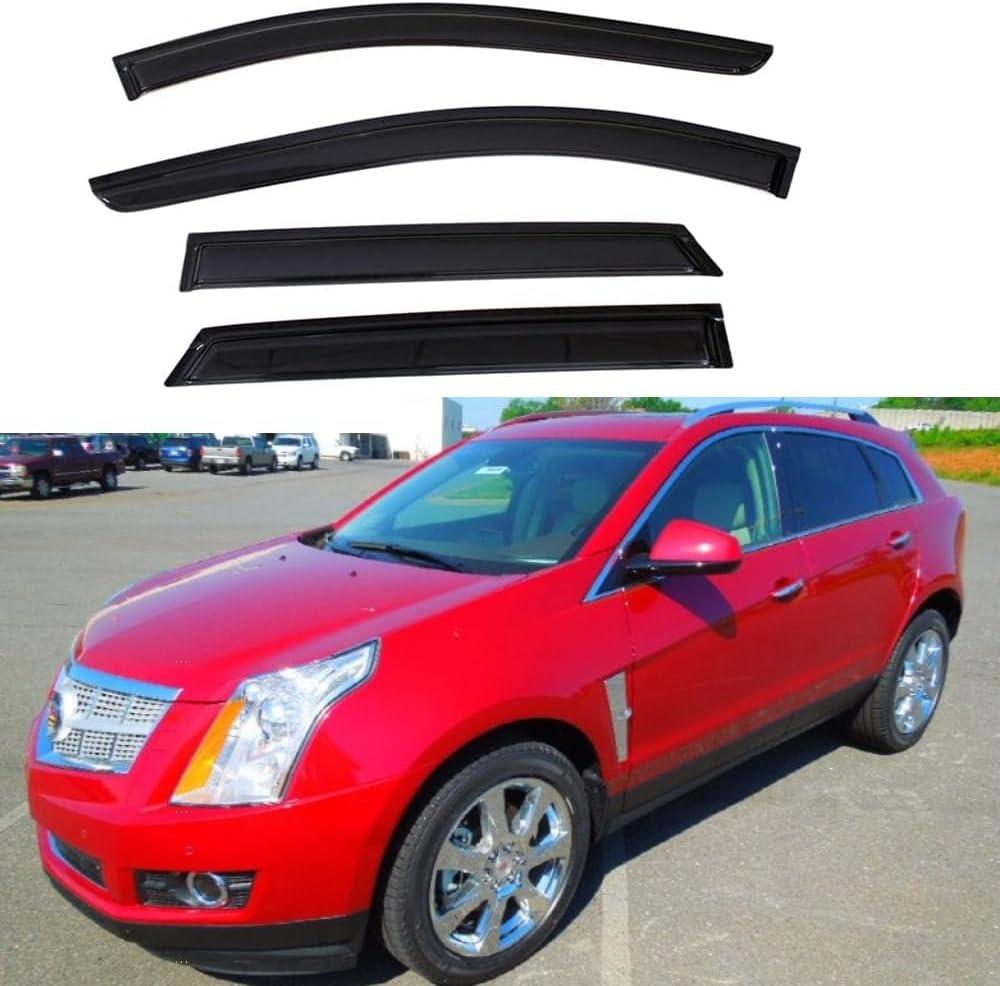 4pcs Side Window Deflectors for Cadillac SRX 10-16 Outside Mount CL4P01