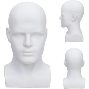 Mannequin Head Male Professional Cosmetology Manikin Head for Display Headset, Headphone, Game Console, Hats, Wigs JewelleryL90-YB
