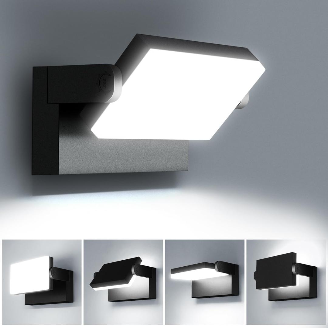 60W LED Outdoor Wall Lights 360Â° Rotatable Flood Lights Outdoor Modern Commercial Security 5000K IP65 Waterporof Wall Mounted Light for Garage Barn Porch