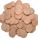 1.5 Inch Natural Wood Slices Unfinished Round Wood Coins for DIY Arts & Crafts Projects, 100 per Pack.