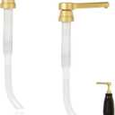 2-Pack Gold Sauce Pump Dispenser for 64 oz Bottles - Reusable 15CC Syrup Pump for Chocolate and Caramel Sauces - Sauce Pump Dispenser for Vanilla Mocha Sauces
