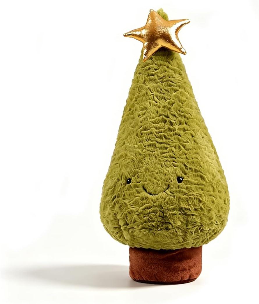 Christmas Tree Plush Stuffed Animal Plush Toy, 15.8" Christmas Pillow Plush Decor Kawaii Birthday Gifts for Kids Girls Boys