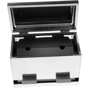 Zerodeko Automatic Press Stainless Steel Straw Dispenser Chopstick Holder Large Capacity Storage Box for Restaurant Home Kitchen Effortless Retrieval Design