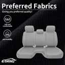 ESMING Front Bench Seat Covers for Toyota Tacoma seat Covers 2005 2006 2007 2008 2009 2010 2011 2012 2013 2014 Heavy Duty Knitted Fabric with Airmesh Breathable Protector Accessories - Gray