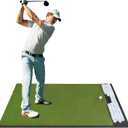Integrated 5x4ft 6x4ft & 6x5ft 26mm-31mm Golf Mat with Ball Tray, Thickening Golf Mats Practice Outdoor & Indoor Artificial Turf Matt with 3 Tees