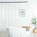 Clear Shower Curtain Liner 72 x 75 inch, PEVA Heavy Duty Shower Liner with 3 Weights, Transparent, 100% Waterproof