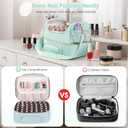 Nail Polish Bag Organizer Case Double Layer Nail Kit Storage Bag Fits 45+ Bottles(15ml/0.5fl.oz) and Nail Supplies Nail Travel Carrying Case for Nail Tech and Nail Lover.