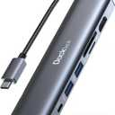 dockteck 7-in-1 USB C Hub with 4K 60Hz HDMI, 1Gbps Ethernet, 100W Power Delivery, SD/TF Card Slots, USB 3.0 Data Ports for MacBook, iPad Pro, XPS