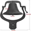 uyoyous 14 Inch Cast Iron Dinner Bell, Heavy Duty Outdoor Farmhouse Bell, Large Church Bell for Ranch, Garden & Rustic Decor