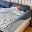 Bed Bumpers for Toddlers Foam Bed Rail for Toddlers 1 Pack Bed Rails Bumper for Queen, King, Twin, Full-Size Bed with Non-Slip Machine Washable Cover (Grey)