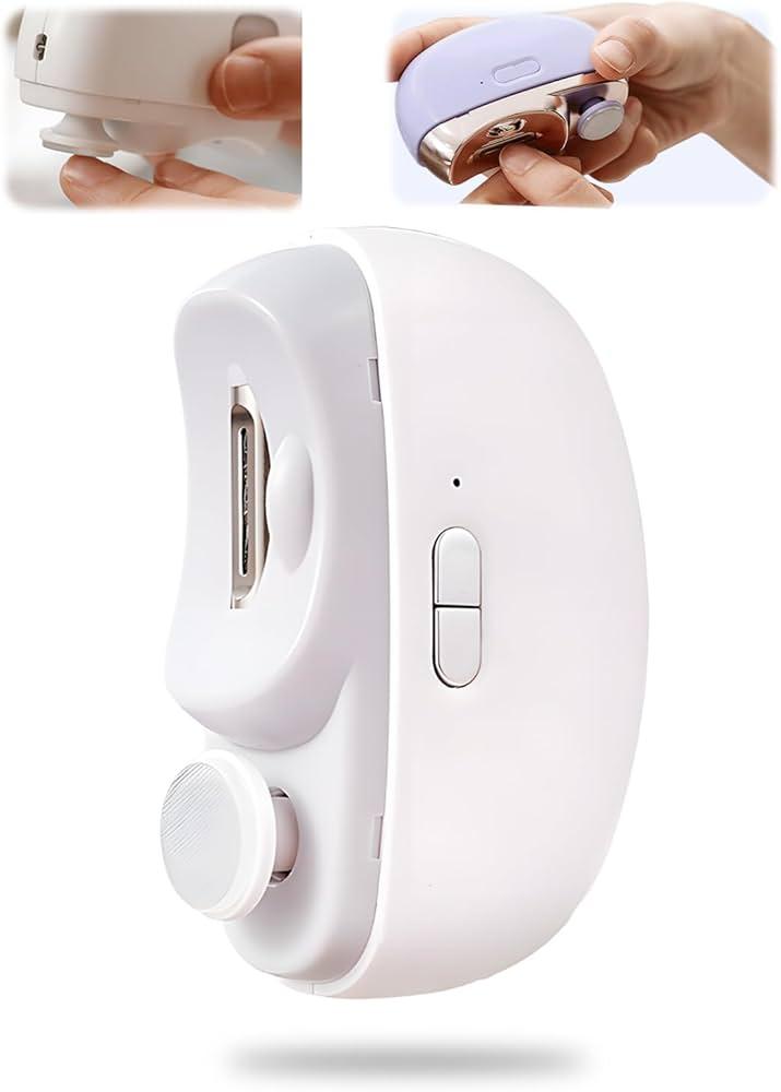 Electric Nail Clipper Upgraded 3 in 1 Automatic - with Polishing, Dust Storage & LED Light, Nail File Toenail Trimmer, Gifts for Women Men Mom Her Him Kids Adults Senior Baby Teacher Students