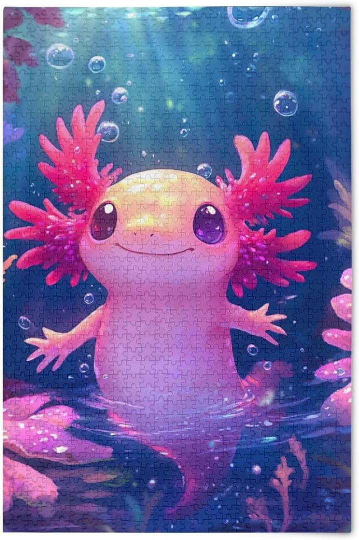 Puzzles for Adults 500 Piece Cute Axolotl Jigsaw Puzzles Adults Gift 202b6523