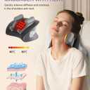Shiatsu Neck Massager with Heat, Electric Deep Tissue Kneading Massage Pillow with 10-Minute Timer for Full Body Muscle Pain Relief, Cordless Portable Cervical Traction Device (Black)