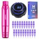Mast Tattoo Machine Kit Rotary P10 Pen Halo Power Supply Pro Cartridges Needles (TZ367-1)