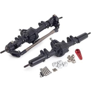 Rc Crawler 1/10 Nylon AR44 Straight Front and Rear axles with Metal Front Reverse Bevel Gear for 1/10 RC Tracked SCX10 II 90046 47 R-G-T 86100