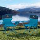 HIGH POINT SPORTS 2 Pack Portable Camping Chair for Adults, Folding Outdoor Camp Chair Lightweight Lawn Chairs Folding Collapsible Chair for Camping, Tailgates, Beach, Blue, Support 250 lbs, 25.2"d X 37"w X 39"h