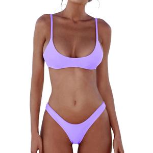 DaiLiWei Thong Bikini Sets for Women 2 Piece Brazilian Swimsuit Teens Bathing Suit Push Up Top Micro Bikinis Swim Suit 2026 (Small, Light Purple)