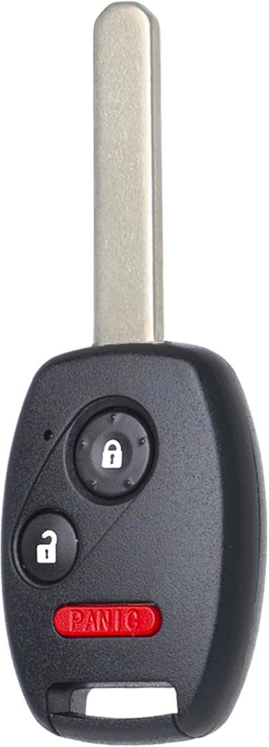 Key Fob Keyless Entry Fits for Honda CRV CRZ Fit Insight Accord Crosstour 2007 2008 2009 2010 2011 2012 2013 Remote Control Head Key Replacement MLBHLIK-1T 35111-SWA-306 3 Button 46 Chip