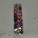 32 Halloween Mardi Gras Mini 1.18" Tree Glitter Ornaments 2 Sets of 16 Orange Black Purple Glittery Ornament Balls in Assorted Colors, 32 Pieces Christmas