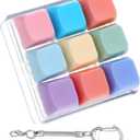 Keyboard Fidget Props, Fidget Clicker Keyboard Keychain Decompression Tool, Dual Sound Keyboards, Quiet & Loud Fidgets Keyboards for Stress Relief, Button Fidgets Gifts for Pass Time (Multicolor)