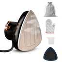 EcoNour 2-in-1 Mini Travel Iron & Steamer with temperature control, light indicator, and non-stick soleplate. Compact, portable, and ideal for travel, crafting, quilting, sewing, and handcraft project