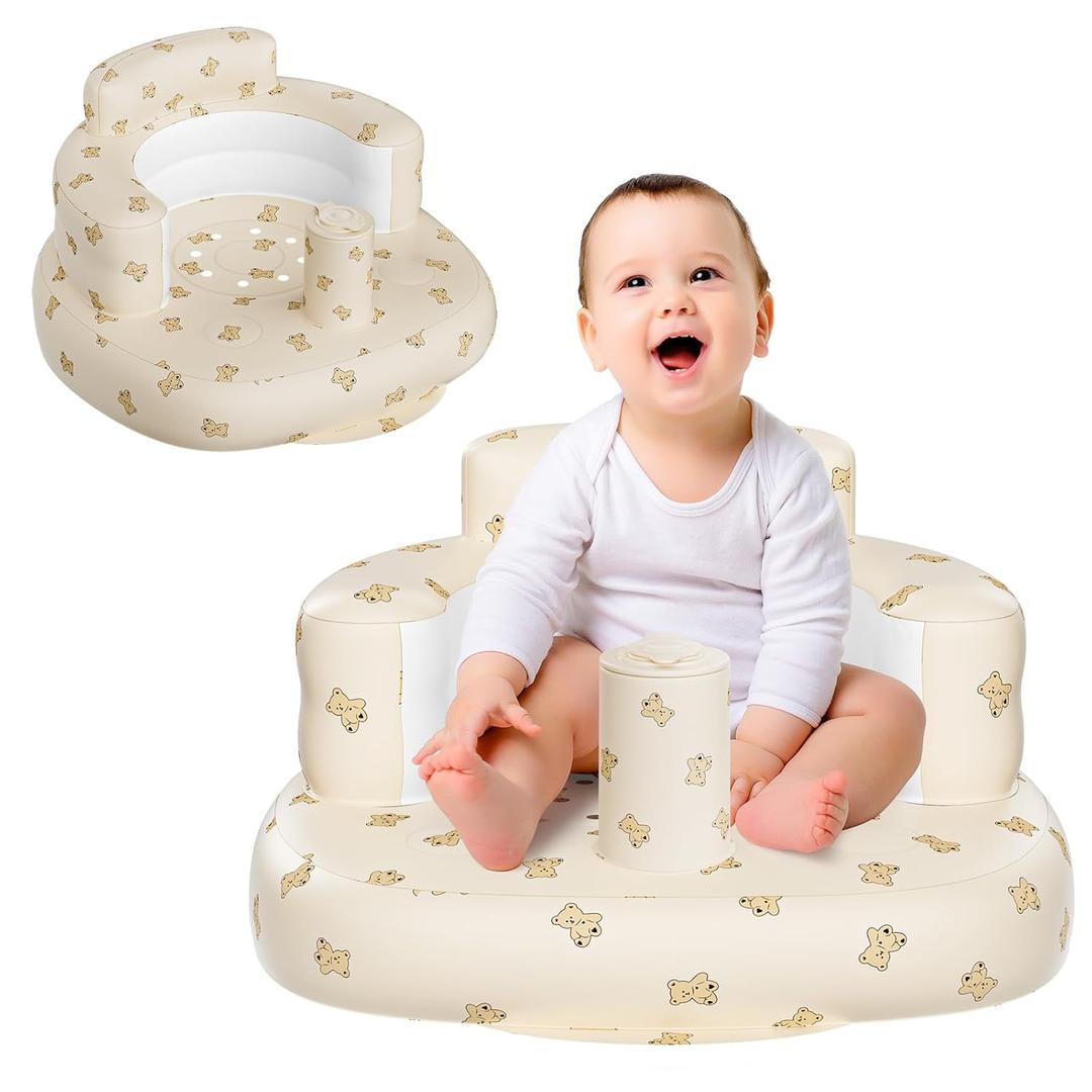 Baby Beach ChairInflatable Baby Seat for Babies 3 Months and Up,Summer Bumbo Seat for Learning to Sit, Feeding, Camping