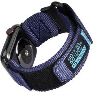 Compatible with Apple Watch Band Ultra 3/2/1, Nylon Sports Strap with Woven Design for 49mm (XL, Blue)