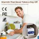 Electric Tank Water Heater, 8-Gallon Under Sink Instant Hot Water TankEquipped with Digital Temperature Display for RV, Camper, Kitchen, Food TruckWall or Floor Mounted, Blue