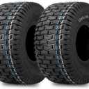 15x6.00-6 Lawn Mower Tubeless Tire, 15x6-6 for Tractor Riding Lawn Mowers Front Tire, 2 Pcs, 4 Ply, Turf-V Pattern