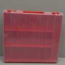 FULLCASE Toys Organizer Storage Compatible with Hot Wheels Car, Container for Matchbox Cars, Mini Toy, Small Dolls, Double Sided Carrying Box for Hotwheels - 48 Compartments (Case Only) Red