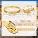3 Pieces Gold Roman Shoes and Leaves Crown Greek Headband and Arm Ring for Costume Women Halloween Cosplay Party, Size 38 (Gold)