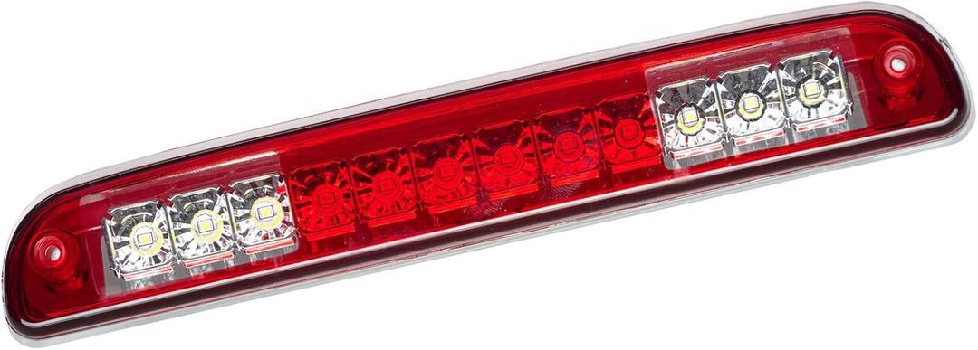 Third 3rd Brake Light LED for 1999-2016 Ford F250 F350 F450 F550 Super Duty, High Mount Rear Brake Lights Assembly for 99-16 F-250-F-550, 1993-2011 Ford Ranger Cab Cargo Stop Light (RED)