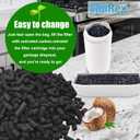4 Pack Odor Absorbing Filter Refills for Lomi Smart Waste Kitchen Composter Top and Back Filters, Replacement Activated Charcoal Filters Compatible with Electric Countertop Compost Bin