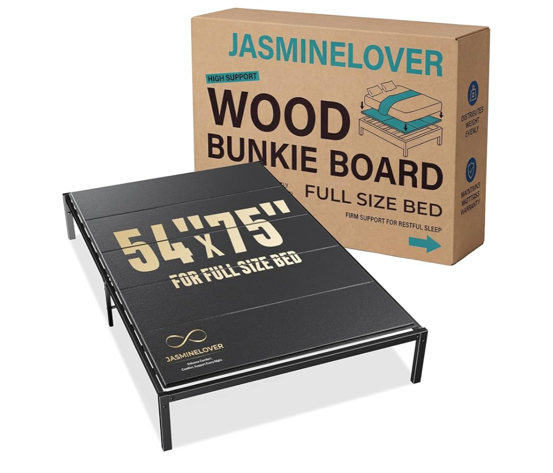 Bunkie Board Full Size 54x75- Heavy Duty Reinforced Wood Bed Boards for Under Mattress, Universal Sleeper Sofa Support Board with Anti-Sag Design for Metal Bed Frame, Platform Beds&Pull Out Couches