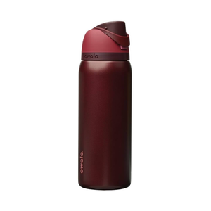 Owala FreeSip Insulated Stainless Steel Water Bottle with Straw, BPA-Free Sports Water Bottle, Great for Travel, 32 Oz, Black Cherry