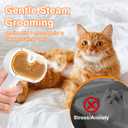 3-in-1 Pet Steam Brush Set for Dogs & Cats, Grooming Comb with Spray, Defur Tool, Water-Assisted Hair Removal, Gentle Cat & Dog Spritz Brush, Multi-Purpose Steam Grooming Kit